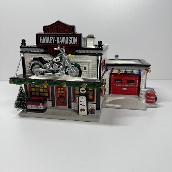 NIB • 1997 Department 56 Harley Davidson Snow Village - Picture 4 of 12